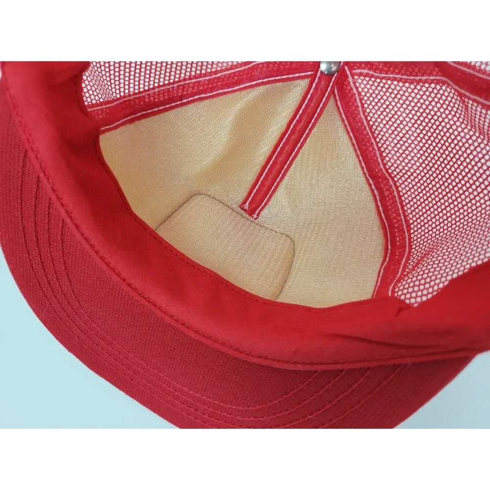 Vintage McKay Empire Plow Company Red White Mesh Snapback Trucker Hat‎ RCC USA